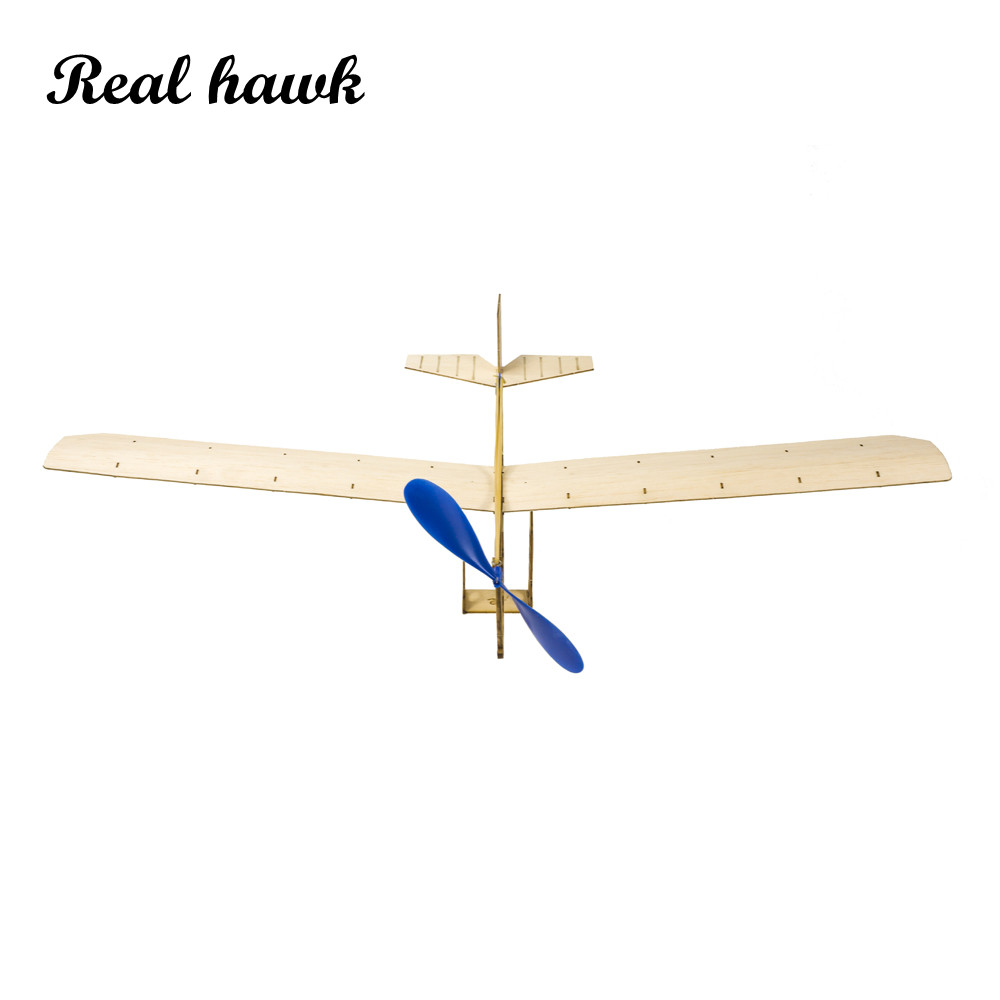 Model Kit Wood - Kit d'avion alimenté par élastique STEM,