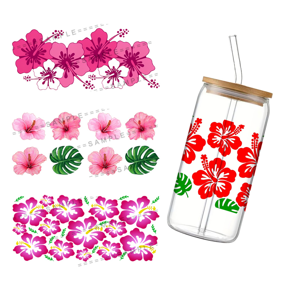 Model Kit Decals - Autocollants DTF UV Hibiscus Syriacus 11x24cm