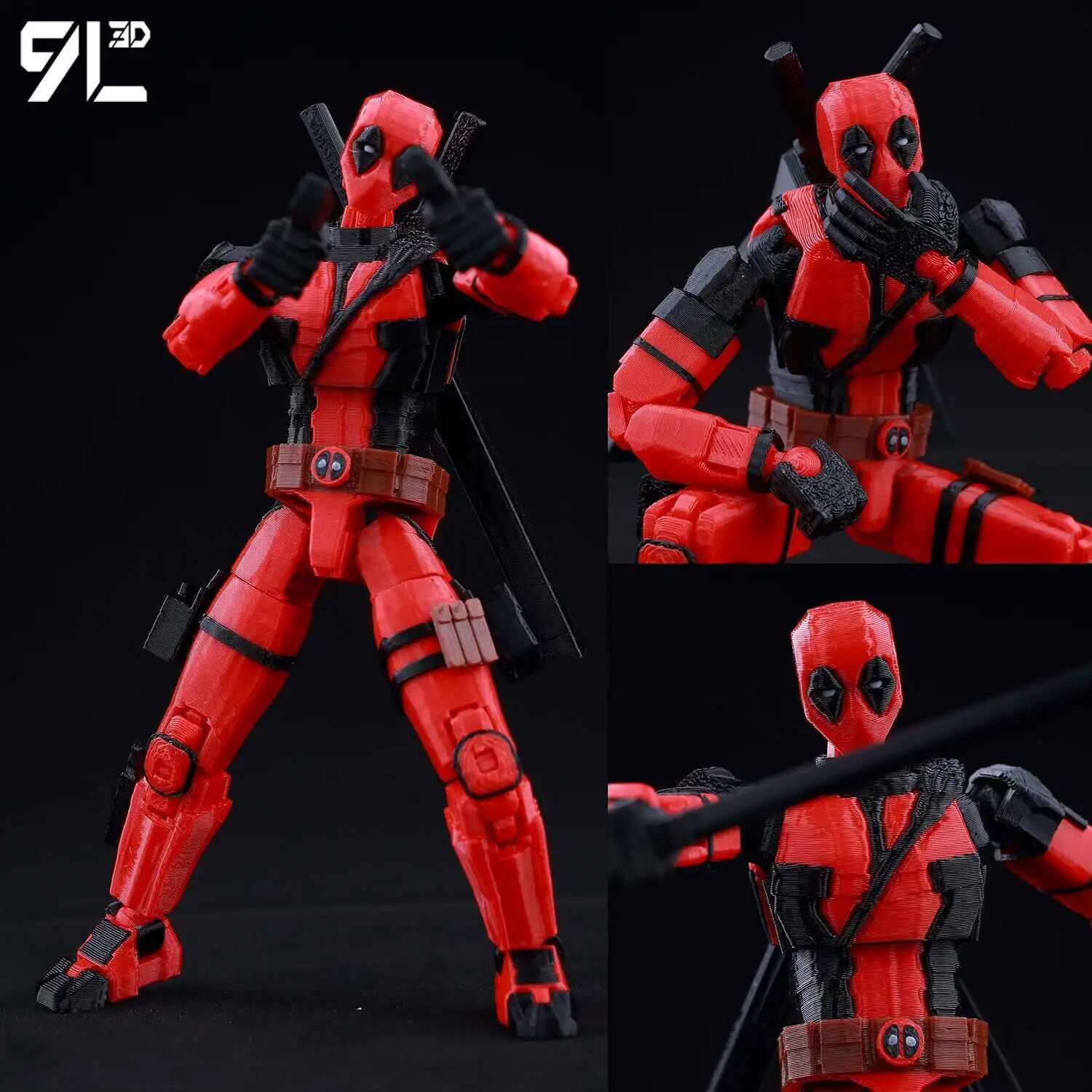 Model Kit Iron Man Mark 50 - 9L3D imprimé Deadpool Wolverine personnages d'anime