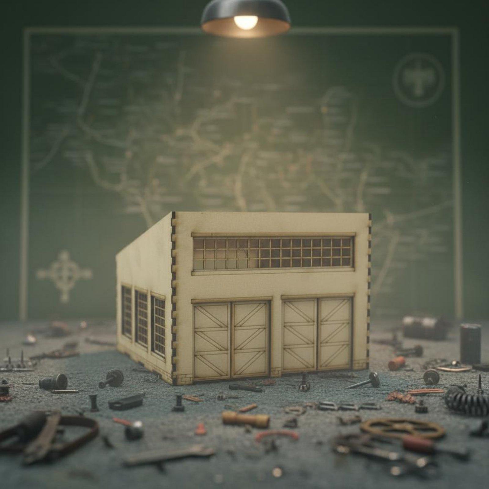 Maquette d'usine de réparation - Model Kit Wood avis et prix